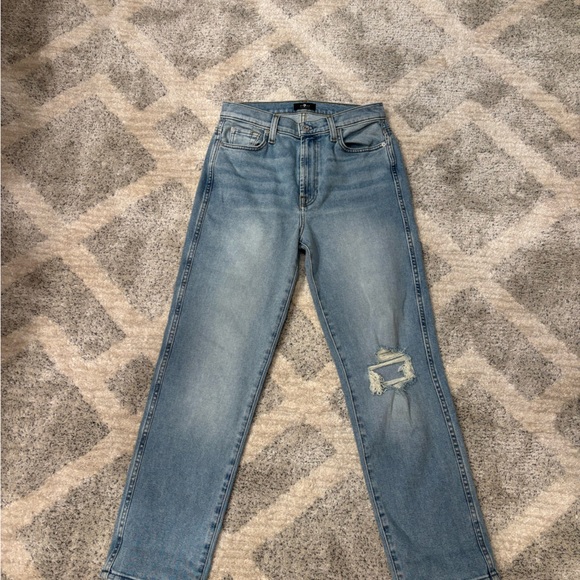 7 For All Mankind Denim - Seven 7 for all man kind high waste cropped straight jeans